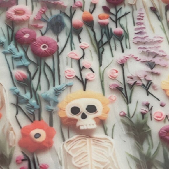 Floral Skeleton iPhone Case – iPhone 15 Plus - Picture 3 of 7